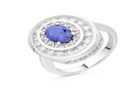 TANZANITE RING WITH TEXTURE