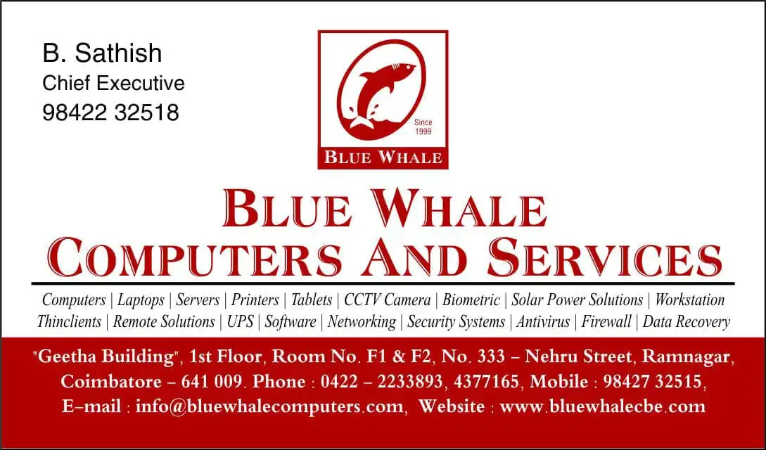 BLUE WHALE COMPUTERS AND SERVICES