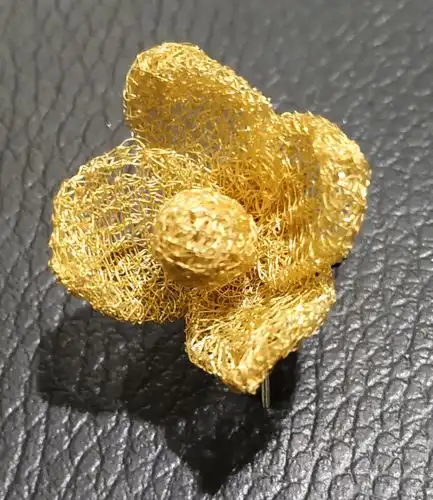 Gold plated 4 petal Silver Flower 925 purity