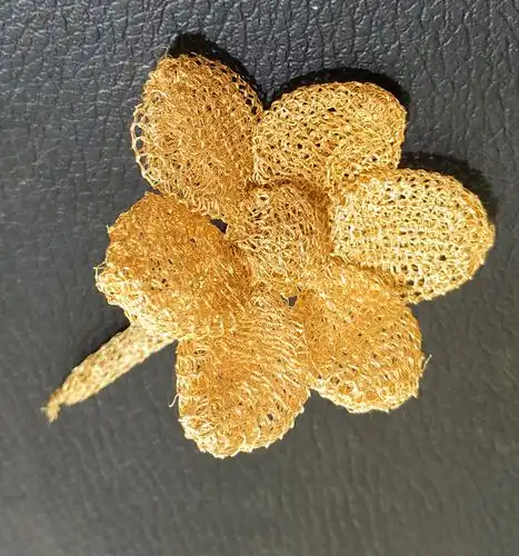 Gold plated Silver Flower 925 purity