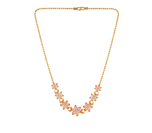 CHARMING FLORAL GOLD NECKLACE