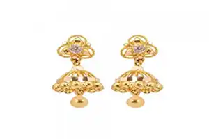 22k (916) Yellow Gold Stud Earrings for Kids