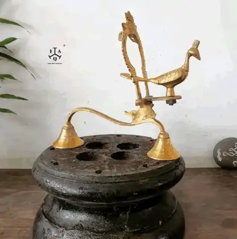 Antique auspicious Mayura arty prabhai diya panchalogha